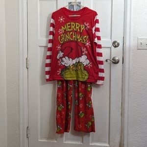 Giant Grinch Face Christmas Pajamas